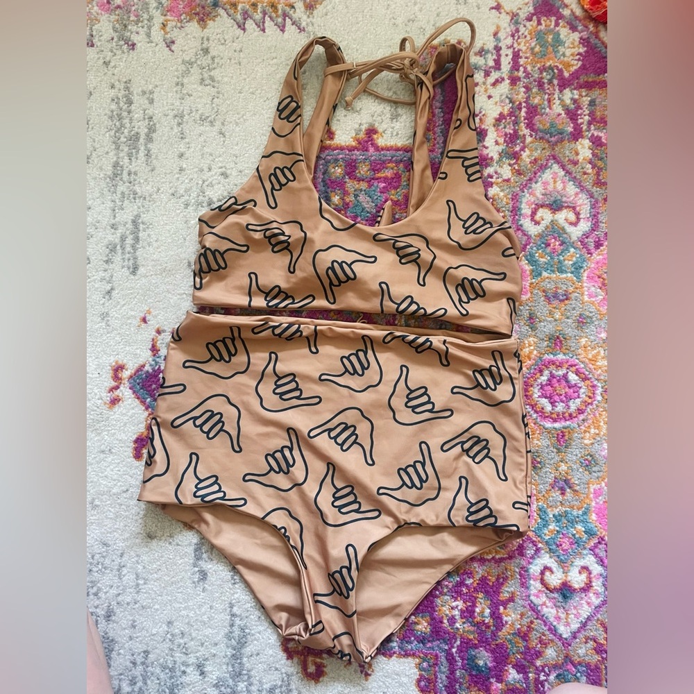 Of One Sea Bikini in Tan Shaka